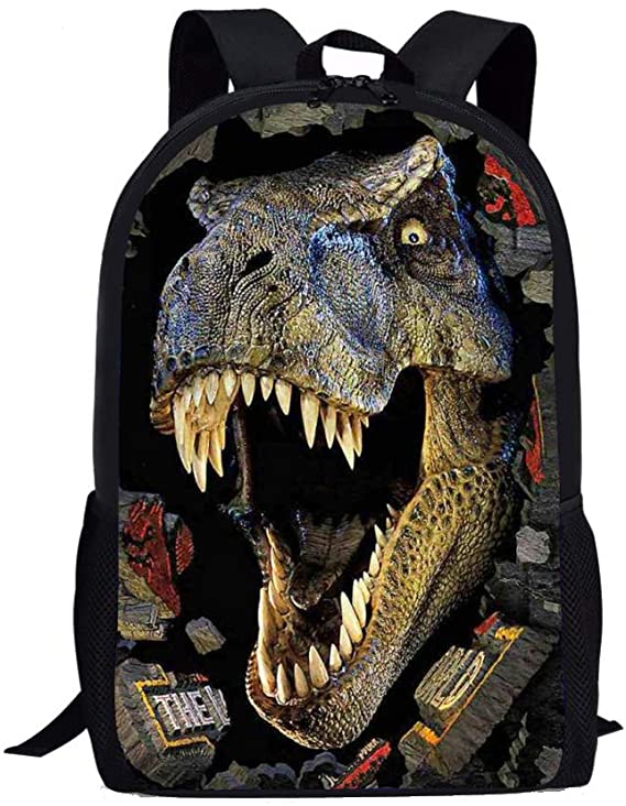 Nopersonality Dinosaur Rucksack Backpack for Boys School Bags for Kids Cool Animal Print Bagpack Daypack