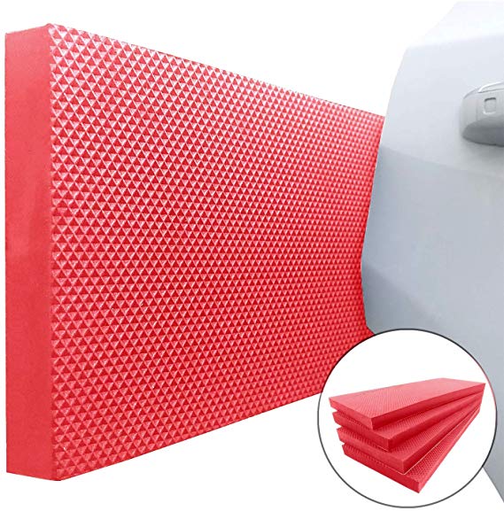 Ampulla Garage Smith Garage Wall Protector Car Door Protectors, Designed in Germany (4-Pack Red)