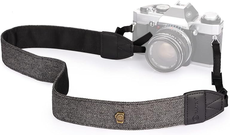 TARION Kamera Schultergurt Kameragurt Kamera Tragegurt Bohemian Nackengurt Kamera Band Hals Camera Neck Strap für Canon Fuji Nikon Olympus Panasonic Nikon Pentax Sony (Schwarz)