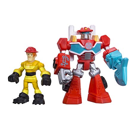 Playskool Heroes Transformers Rescue Bots Heatwave the Fire-Bot and Kade Burns Figure Pack