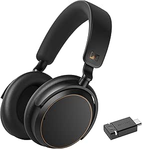 Sennheiser ACCENTUM Wireless Special Edition - ACCENTUM headphones and BTD 600 Bluetooth Dongle - 50-Hour Battery Playtime, Hybrid ANC, Dongle with USB-A/USB-C Adapter - Black/Copper