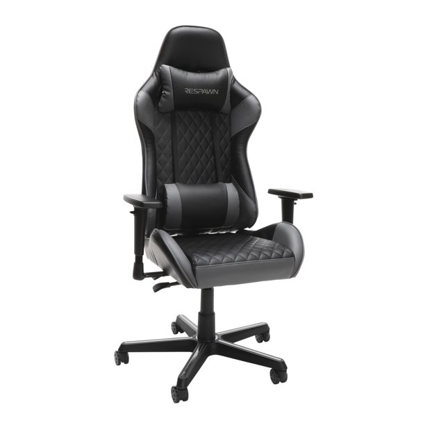RESPAWN-100 Racing Style Gaming Chair - Reclining Ergonomic Leather Chair, Office or Gaming Chair, Gray (RSP-100)