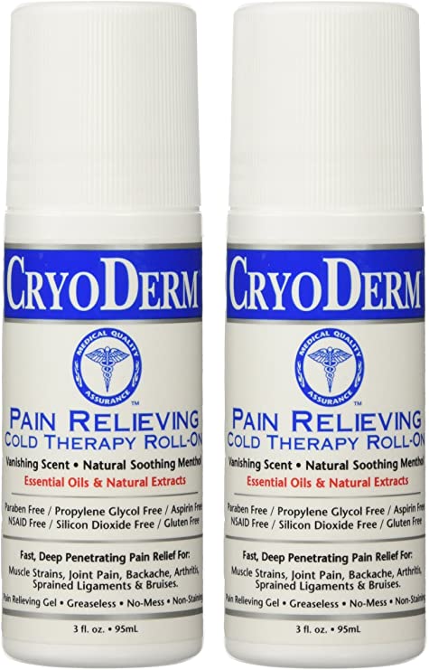Cryoderm Pain Relieving Roll-on, 3oz. - 2 Count