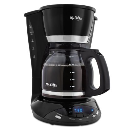 Mr. Coffee DWX23 12-Cup Programmable Coffeemaker, Black