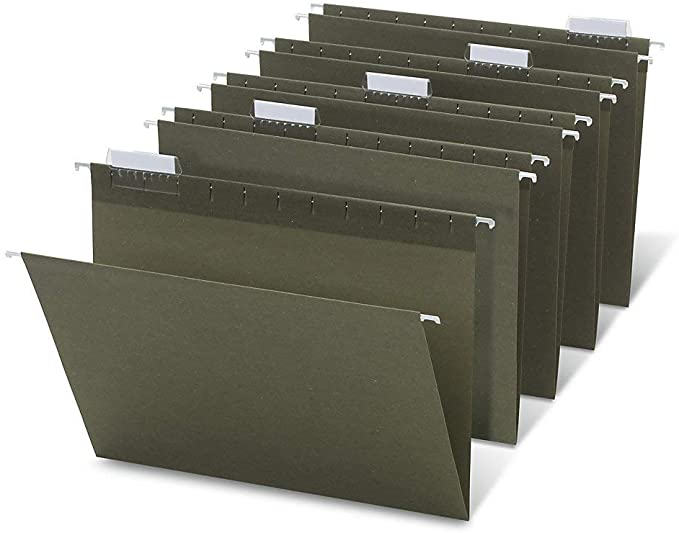 Office Depot Standard Green Hanging Folders, 1/5 Cut, Letter Size, Box Of 25