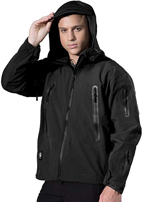 FREE SOLDIER Men’s Tactical Fleece Jacket for Winter Lightweight Jacket Wind Breaker Male Jacket Outdoor Breathable Hiking Jacket