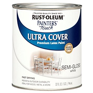 Rust-Oleum 1993502 Painters Touch Latex, 1-Quart, Semi White