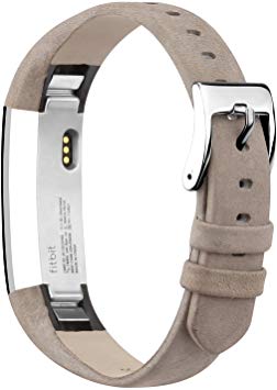 iGK Genuine Leather Replacement Compatible for Fitbit Alta Band and Fitbit Alta HR Bands, Leather Wristbands Straps for Women Men