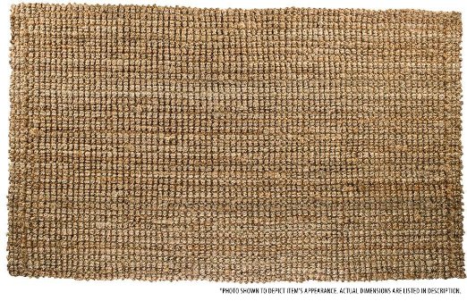 Milliard Handspun 4' x 6' Natural Jute Rug, Thick and Sturdy, Beautiful look and Matches all Color Schemes, Environmentally Friendly