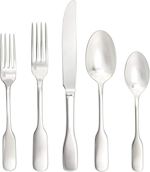 Fortessa Ashton 18/10 Stainless Steel Flatware 20 Piece Place Setting, Service for 4