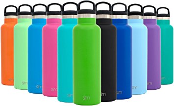 Simple Modern 20oz Vacuum Insulated Stainless Steel Water Bottle - Ascent Narrow Mouth Thermos Travel Mug - Double Walled Flask - Powder Coated Hydro Canteen