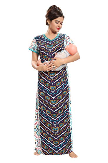TUCUTE Women's Bandini Print Feeding Maternity Nursing Nightwear X-Large