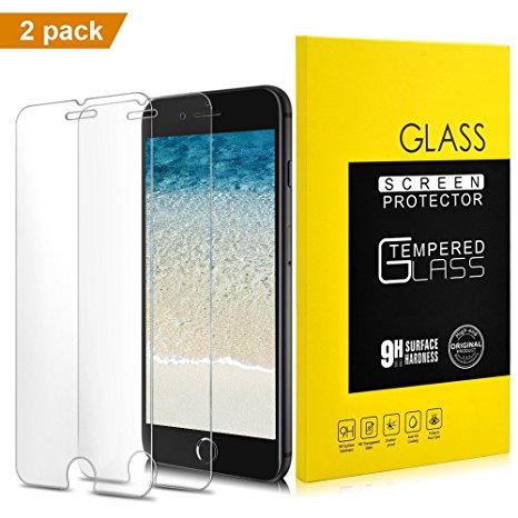 iPhone 8, 7 Screen Protector, [2 Pack] Premium Tempered Glass with Accurate 3D Touch and anti-Fingerprint for Apple iPhone 8, iPhone 7, iPhone 6S, iPhone 6 [4.7’’inch]