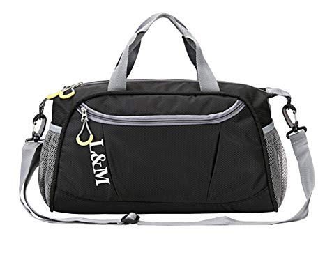 Pleasant Place Gym Bag Dry Wet Separated Swimming Kit Bag Waterproof Sports Duffels Bag Weekend Travel Holdall Bag for Men and Women