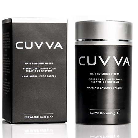 CUVVA Hair Fibers - Hair Loss Concealer for Thinning Hair - Keratin Hair Building Fiber for Men & Women - Instant Thicker Hair - 0.87oz - Light Brown