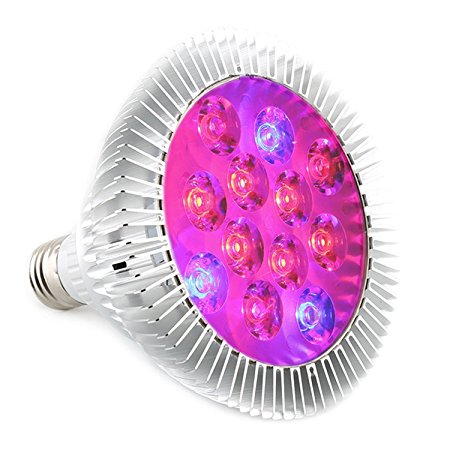 MarsHydro 24W LED Grow Light E26/E27 for Home Organic Bulb RED BLUE New Style for small plants