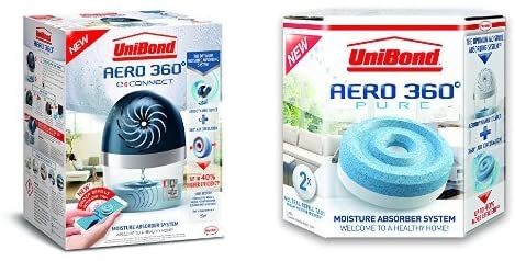 Unibond Aero 360 E-Connect Moisture Absorber with Standard Refills - Pack of 2