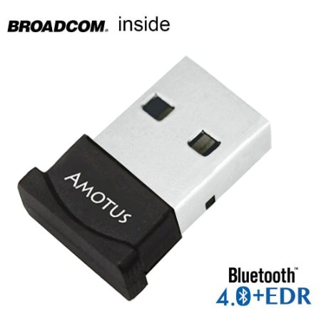 Bluetooth Adapter, Amotus USB Bluetooth 4.0   EDR Wireless Adapter [Low Energy] USB Dongle for PC with Windows 10/8.1/8/7/Vista, Music, Call, Data, Keyboard, Mouse, Printer