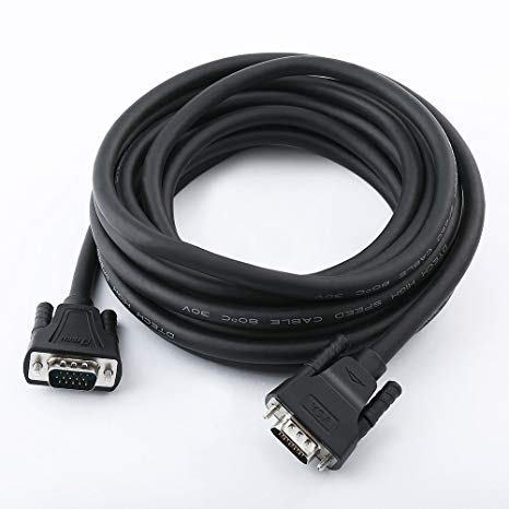 DTECH Heavy Duty Long 25 Feet VGA Computer Monitor Cable Cord 1080p High Resolution (8m)