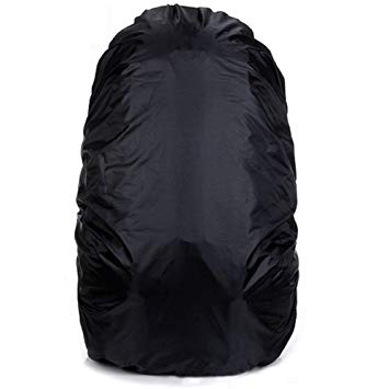 DAN Waterproof Backpack Rain Cover Nylon Travel Camping Hiking Rucksacks Cover Black (50-60L)