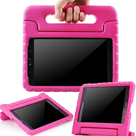 AVAWO Kids Case for Samsung Galaxy Tab A 8.0 2015 - AVAWO Light Weight Shock Proof Convertible Handle Stand Kids Friendly for Samsung Tab A 8-Inch SM-T350 Tablet, Rose