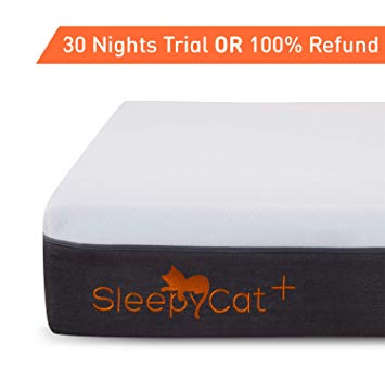 SleepyCat Plus - Orthopedic Gel Memory Foam Mattress (78x48x8 inches)