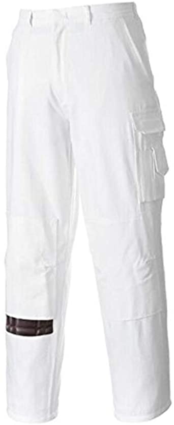 Sara Glove 100% Cotton Men's White Painters Work Pants - Regular Fit
