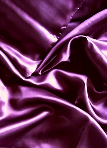 4 Pcs Luxurious 100% Mulberry Silk Charmeuse Sheet Set Queen Plum, Half of Retail