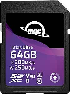 OWC Atlas Ultra 64GB SDXC UHS-II V90 Media Card