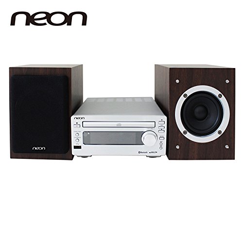 Neon® MCB1533-37 Micro Hi-Fi Shelf System with Bluetooth, Compact CD Player Stereo Home Music System with FM