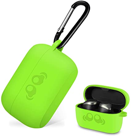 Silicone Case for Jabra Elite 75t & Jabra Elite Active 75t, Alquar Premium Soft Skin Cover Shock-Absorbing,Anti-Scratch Protective Case with Keychain for Jabra Elite 75t Earbuds (Green)