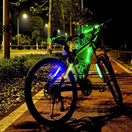 ACRATO LED Bike Safety Light Refective Gear 2 Modes Strobe Steady Light Cycling Bicycle Lights Flashing Safety Light Bike Safety Warning Light with Universal Stripes for Bike, Hamlet, Backpack and Umbrella Long to 100 hours Battery Lifetime