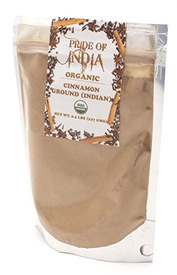 Pride Of India - Organic Indian Spice Packs (Organic Cinnamon Ground (Half Pound))