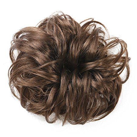 MERRYLIGHT Messy Bun Hair Extensions Hairpieces Hair Bun Maker (Light Brown-9)
