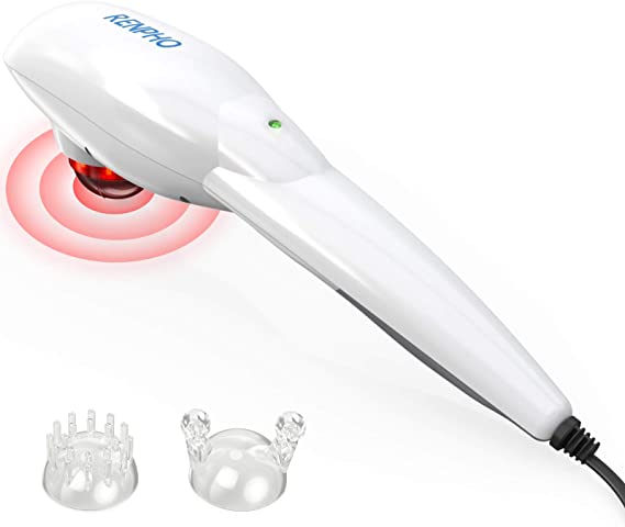 RENPHO Handheld Back Massager with Heat, Deep Tissue Massager Electric Percussion Full Body Massager for Neck, Shoulder, Arms, Leg, Foot, Calf, Muscle Tension Relief,