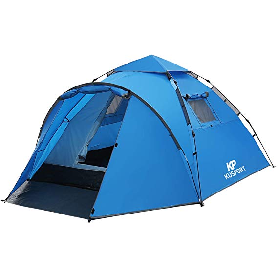Kusport ZP05, 2-3 Person Rainproof Automatic Hydraulic Backpack Tent for Camping Outdoor Beach Hiking Travel, Blue