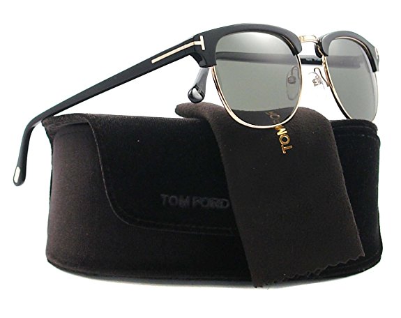 Tom Ford Sunglasses - Henry / Frame: Shiny Black with Rose Gold Lens: Grey Gradient