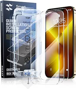 SmartDevil 3 Pack Screen Protector for iPhone 13 / iPhone 13 Pro/iPhone 14 (6.1 Inch) Tempered Glass, HD Clear Film, Easy Installation, Dust-Free & Bubble-Free