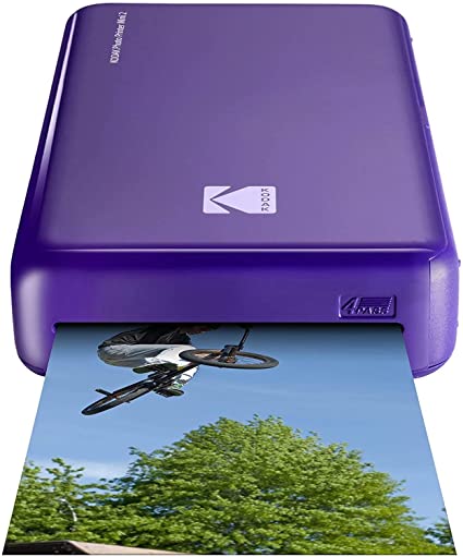 Kodak Mini 2 HD Wireless Portable Mobile Instant Photo Printer Compatible with iOS & Android Devices (Printer   30 Pack, Purple)