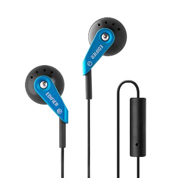 Edifier P185 Headphones Hi-Fi Classic Earbud Style Earphones With Microphone - Blue