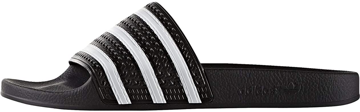 adidas Adilette, Men's Beach & Pool Shoes, Black/White/Black, 48 2/3 EU (13 UK)