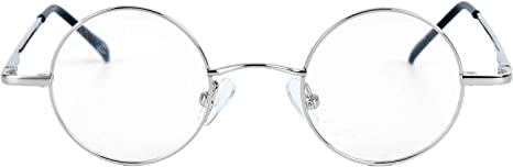 Agstum Small Round Prescription Eyeglasses Frame Clear Lens 37mm