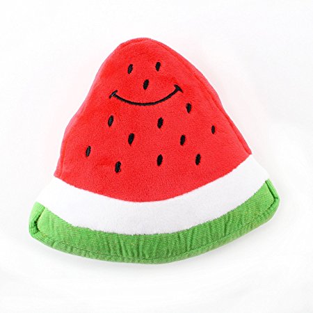 Smiley Watermelon Plush Dog Toy by Midlee