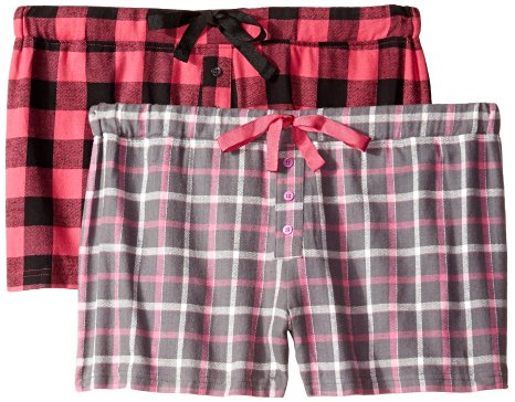 Bottoms Out Women's Flannel Sleep Short (Pack of 2)