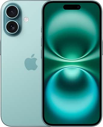 Apple iPhone 16 128 GB: 5G Handy mit Kamerasteuerung, A18 Chip und einem echten Boost für die Batterie. Funktioniert mit AirPods, Blaugrün