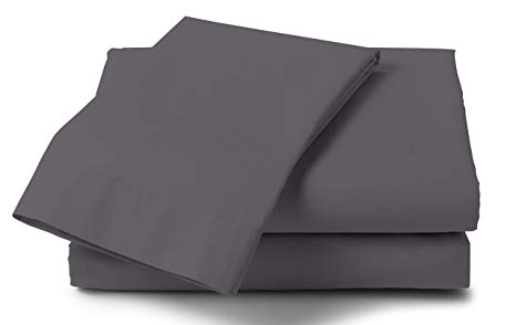 Bamboo Comfort Originals Bedding - Lightweight Micro-Bamboo 4 Piece Bed Sheet Set - Feel The Difference (Charcoal Grey, Double)