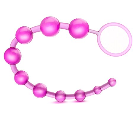 Eden Soft Flexible Jelly 10 Bead Vaginal and Anal Beads - Sex Toy for Women - Sex Toy for Men (Pink) (Pink)