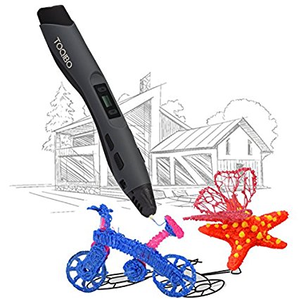 【Surprise】TOQIBO 3D Drawing Printing Doodler Pen for Kids,3D Doodling Printer Pencil Pen With OLED Display,1.75mm PLA/ABS/PCL Filament Supported, Christmas Gifts and Toys for Boys & Girls
