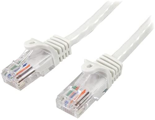 StarTech.com 7m White Cat5e Patch Cable with Snagless RJ45 Connectors - Long Ethernet Cable - 7 m Cat 5e UTP Cable (45PAT7MWH)