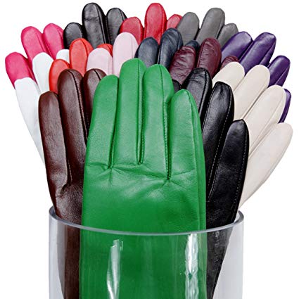 MATSU Women Winter Warm Touchscreen Texting Lambskin Driving Leather Gloves 7 Colors M9022